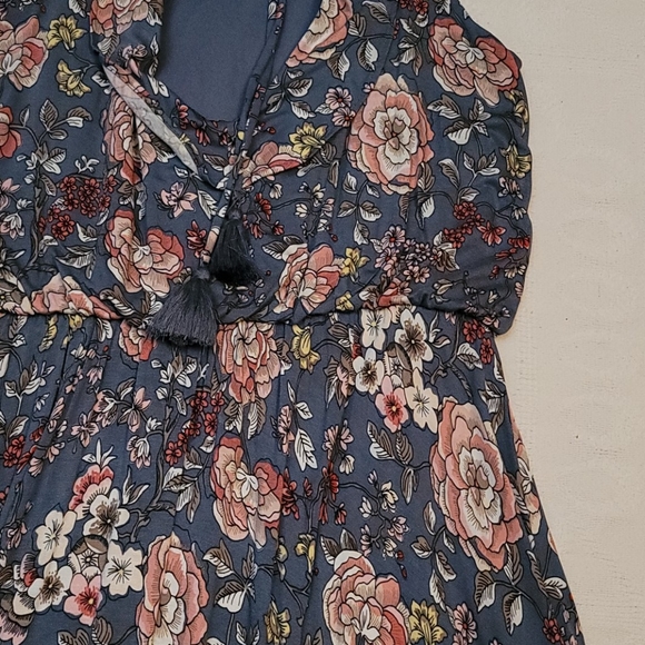 Loft dress floral sleeveless open back full skirt - Picture 10 of 10